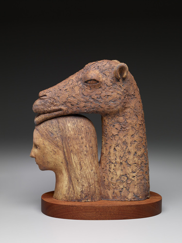 YOUNG GIRL WITH A CAMEL by norman holen