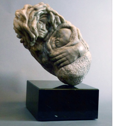 MOTHER  AND CHILD by arlene zimmerman