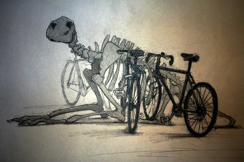 THE PALEO-OSTEOLOGICAL BIKE RACK by michael bahl
