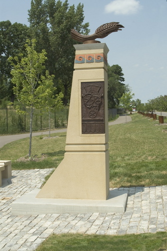 CENTRAL AVE CONTEMPORARY STELAE, THE FLYING WHEAT STALK by foster willey jr.