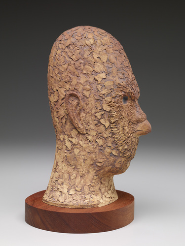 MAN WITH AN OWL MASK by norman holen