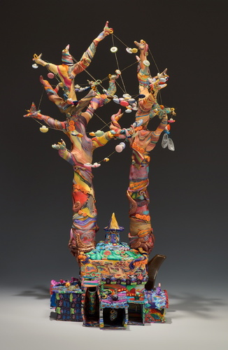 TALL TREES GROW OVER THE VILLAGE OF SOMETHINGS by layl mcdill