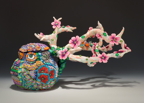 BIG OWL AND THREE LITTLE FRIENDS by layl mcdill